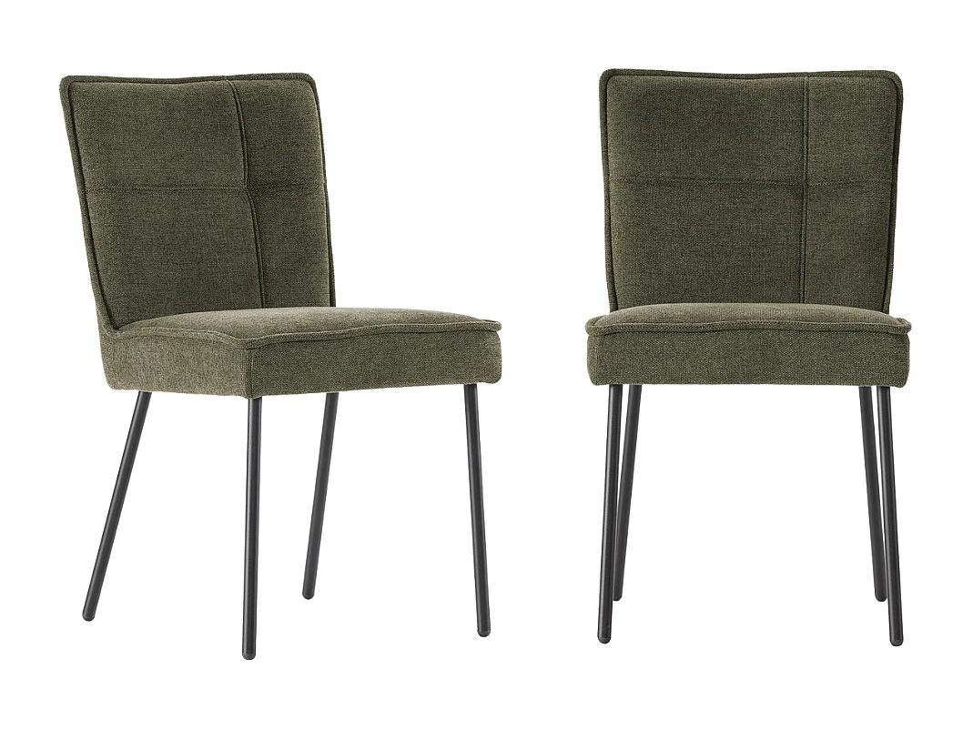 Lot de 2 chaises en tissu H84 cm - ELINA
