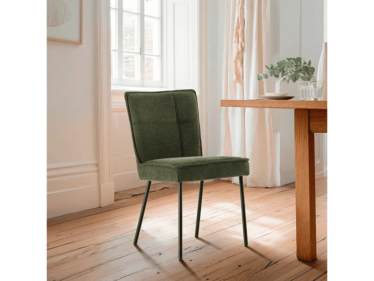 Lot de 2 chaises en tissu H84 cm - ELINA