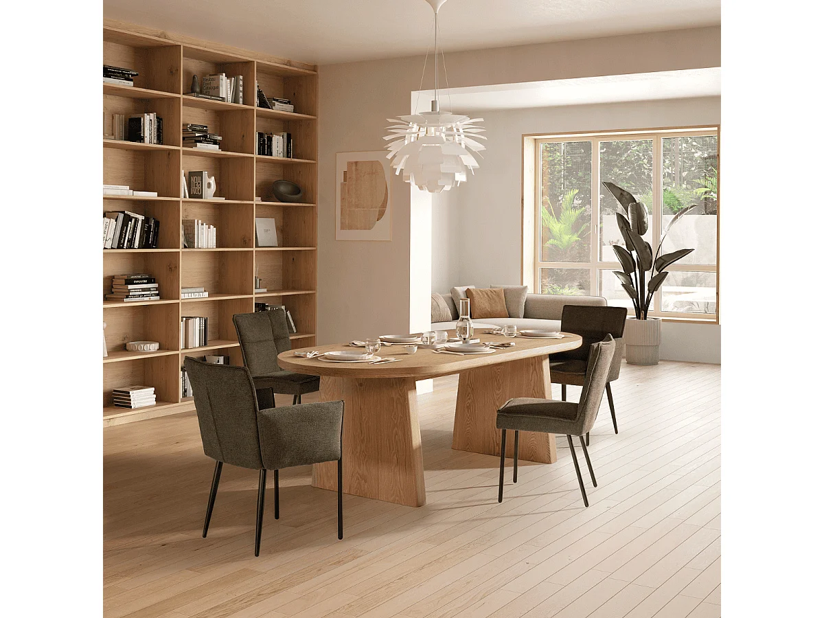 Lot de 2 chaises en tissu H84 cm - ELINA