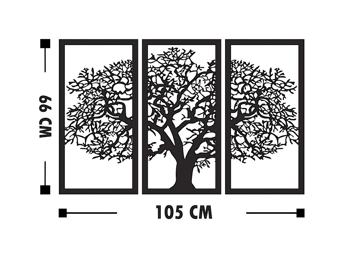 Décoration murale en métal Nature Arbre