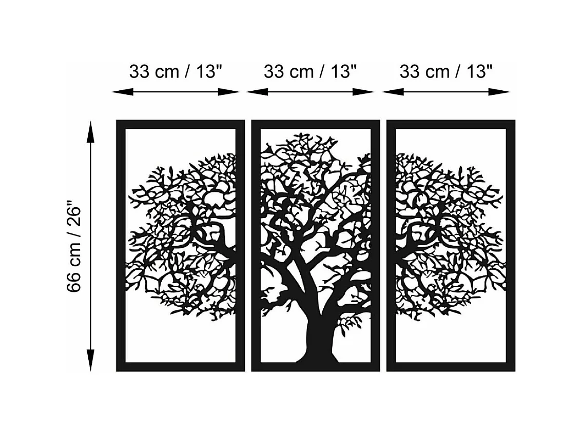 Décoration murale en métal Nature Arbre