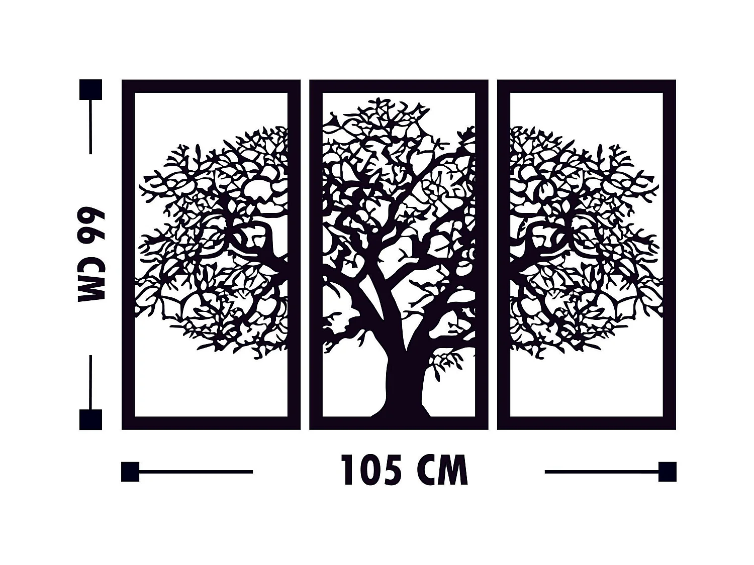Décoration murale en métal Nature Arbre