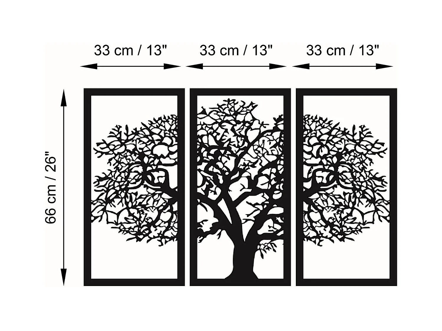 Décoration murale en métal Nature Arbre