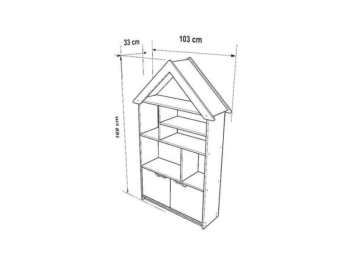 Bibliothèque en aggloméré Masal