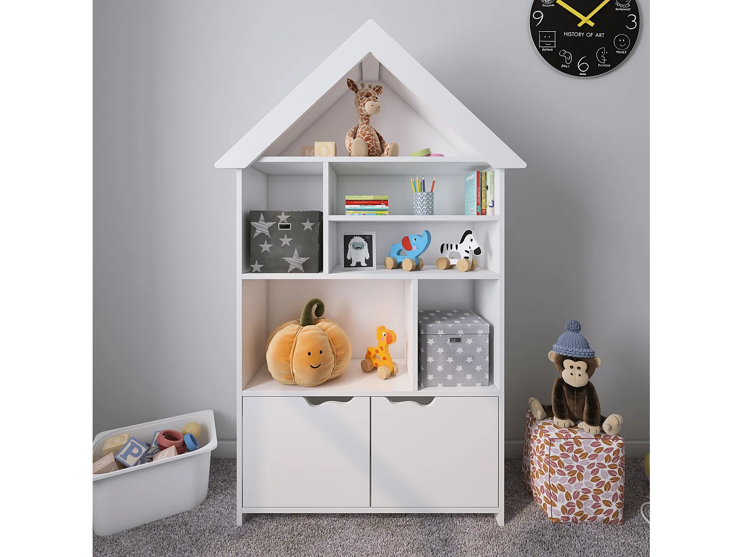 Estante de livros – 103cm x 169cm x 33cm – Branca – MDF