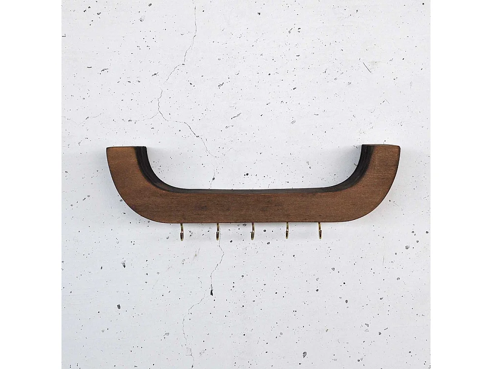 Dekoratives Holzregal – 33 cm x 11 cm x 7 cm – Holzfarbe