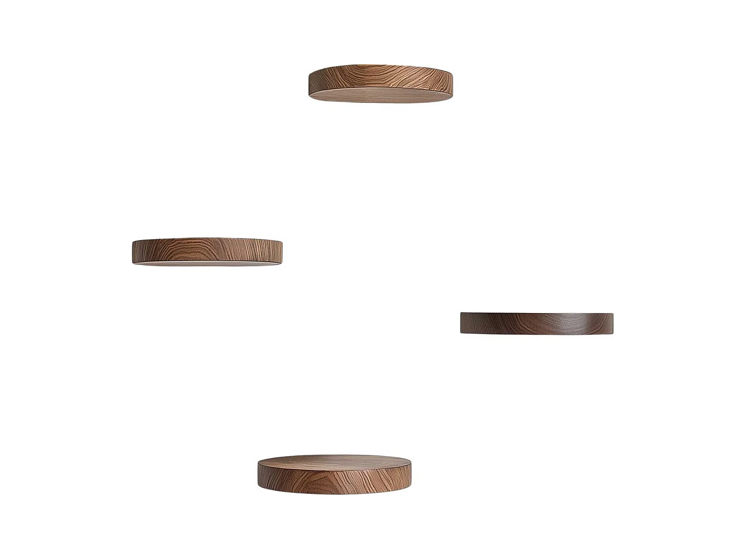 Ensemble de 4 étagères murales rond Rolly