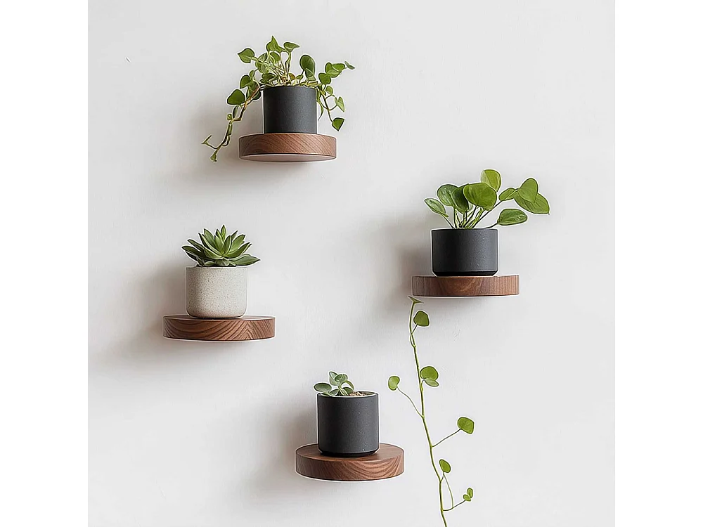 Dekoratives Holzregal - 12 cm - Holz - Massivholz