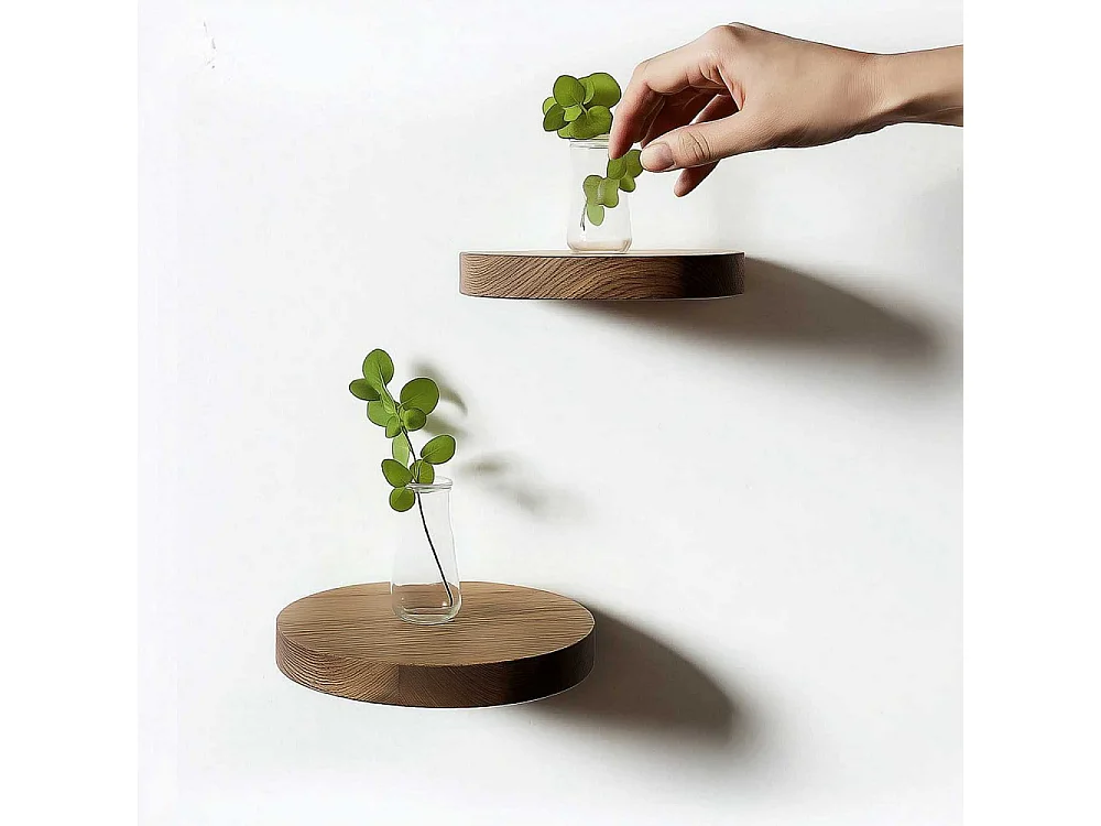 Dekoratives Holzregal - 12 cm - Holz - Massivholz