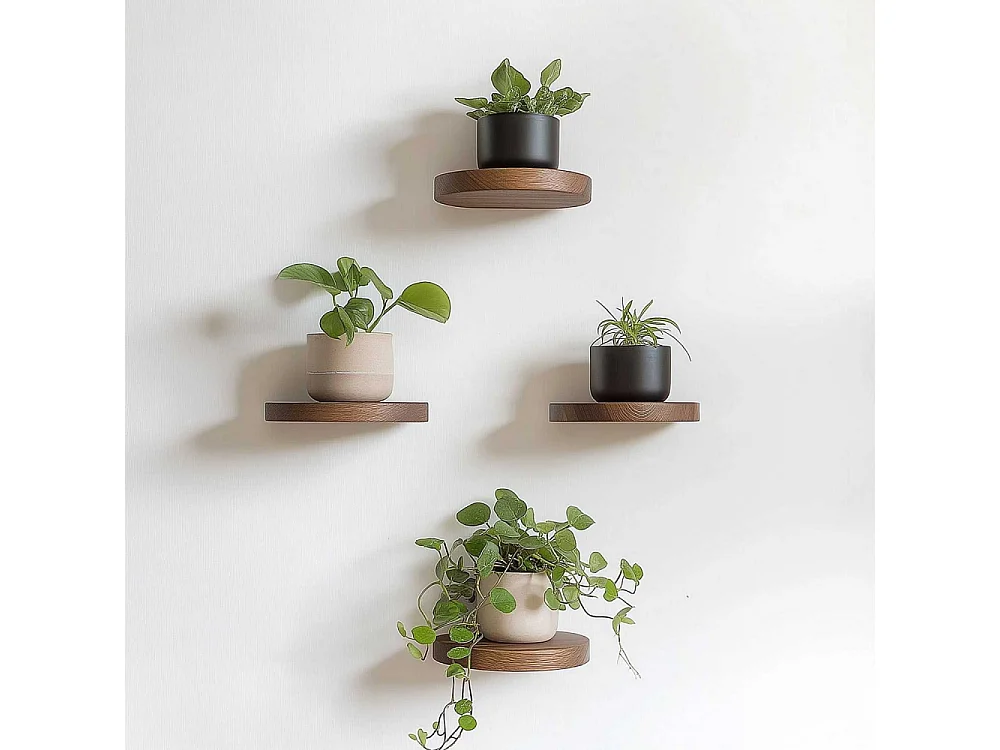 Dekoratives Holzregal - 12 cm - Holz - Massivholz