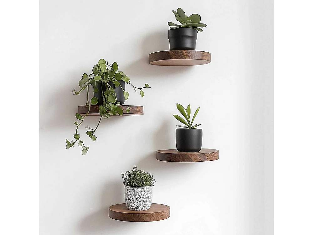 Dekoratives Holzregal - 12 cm - Holz - Massivholz