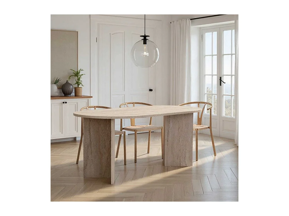 Table de repas en aggloméré Sablin