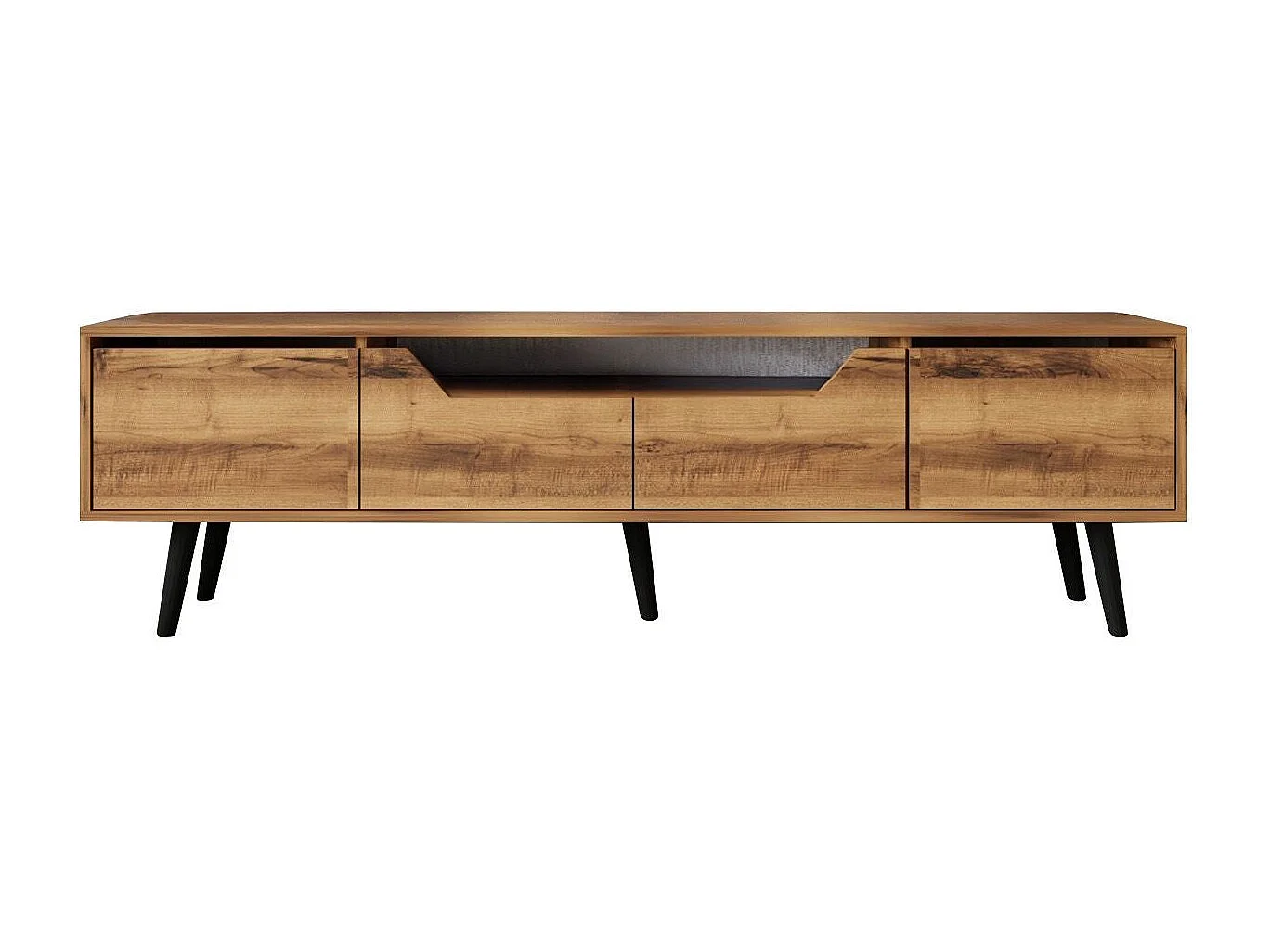 Mueble de TV – 180 cm – Nogal – Tablero aglomerado revestido de melamina