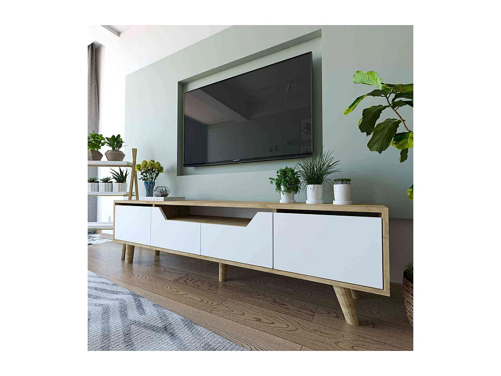 Meuble TV en aggloméré 180 x 29.8 x 48 cm Roma