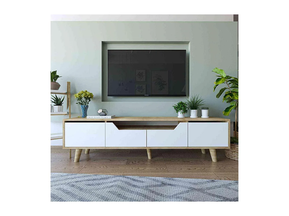 Meuble TV en aggloméré 180 x 29.8 x 48 cm Roma