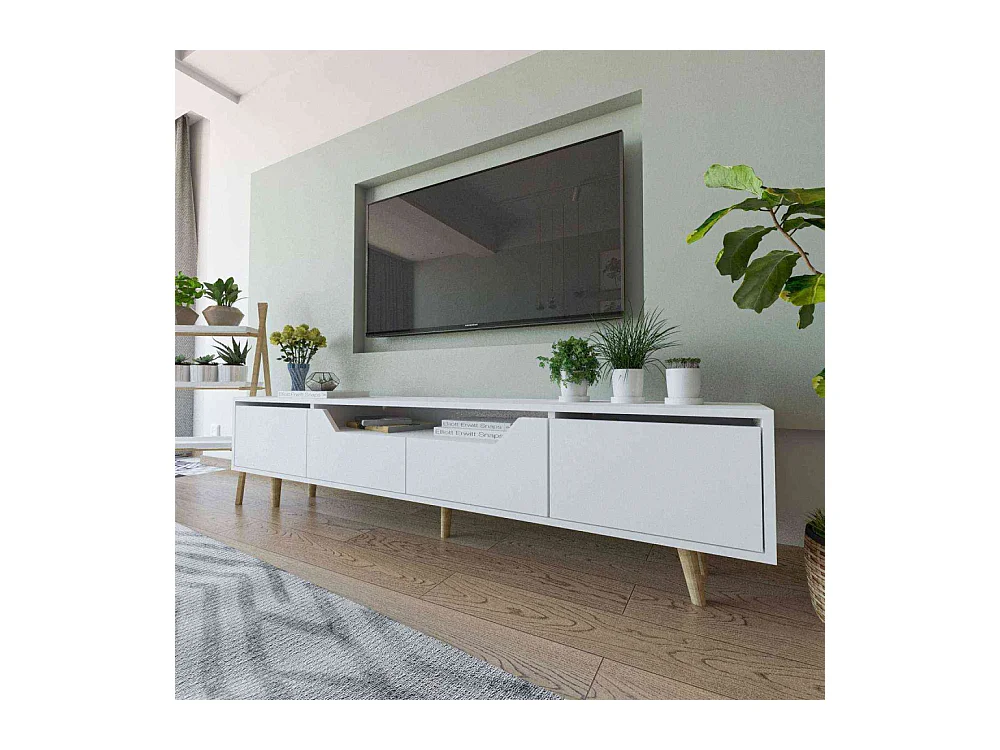 Meuble TV en aggloméré 180 x 29.8 x 48 cm Roma