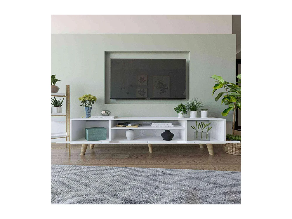 Meuble TV en aggloméré 180 x 29.8 x 48 cm Roma