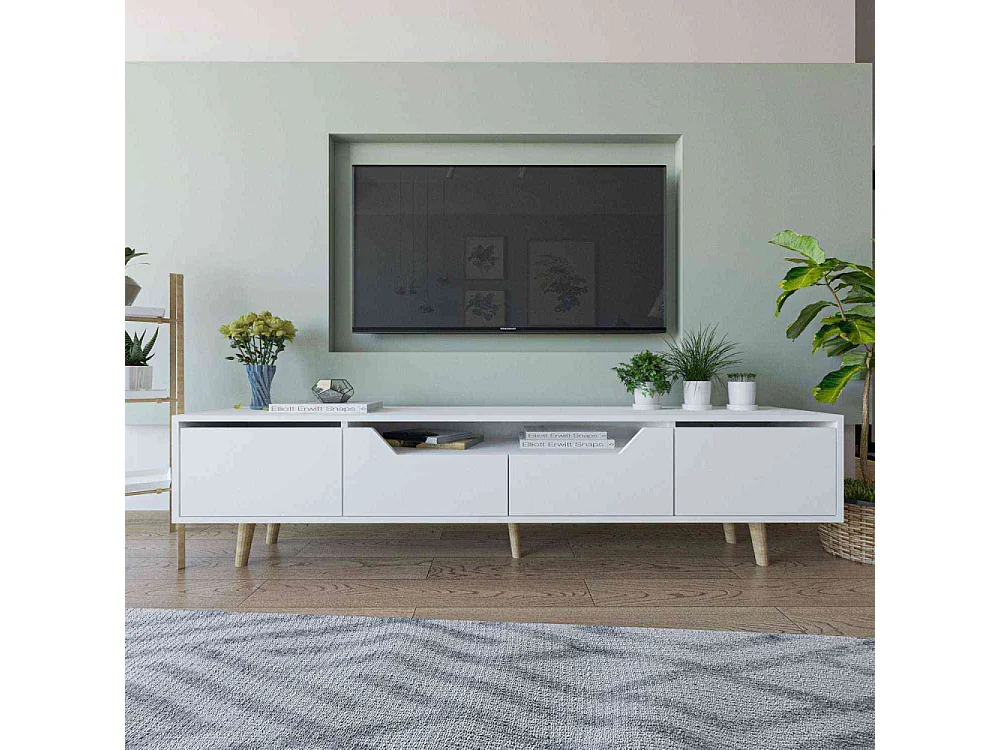 Meuble TV en aggloméré 180 x 29.8 x 48 cm Roma