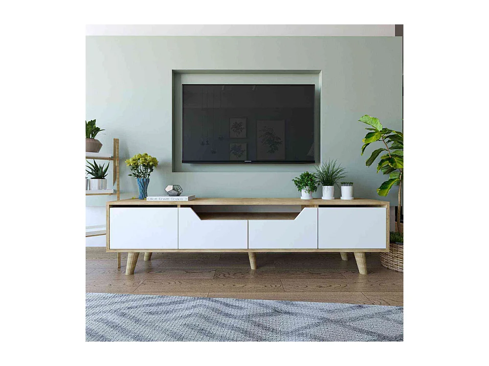 Meuble TV en aggloméré 180 x 29.8 x 48 cm Roma