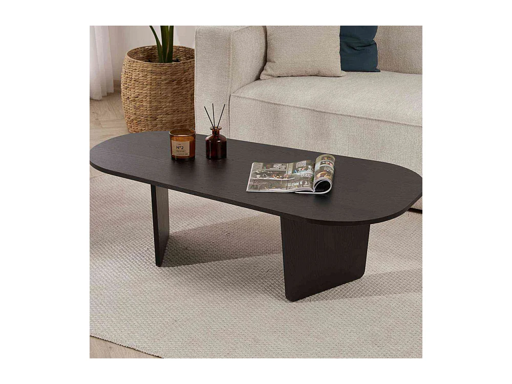 Table basse ovale en aggloméré Ovalis