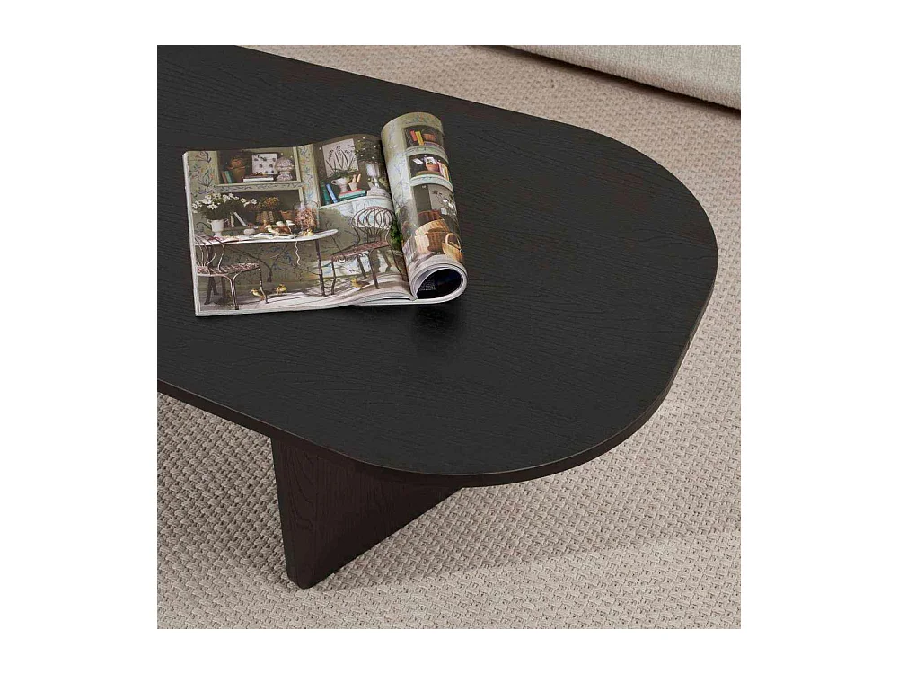 Table basse ovale en aggloméré Ovalis