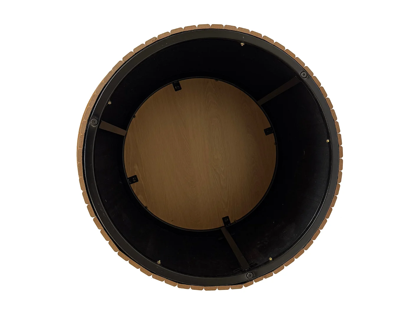 Kopie van Set van 2 ronde salontafels in travertijnlook - MAIA