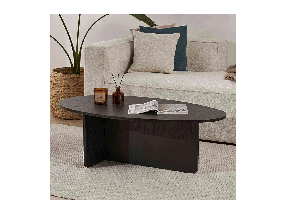 Table basse ovale en aggloméré Orba