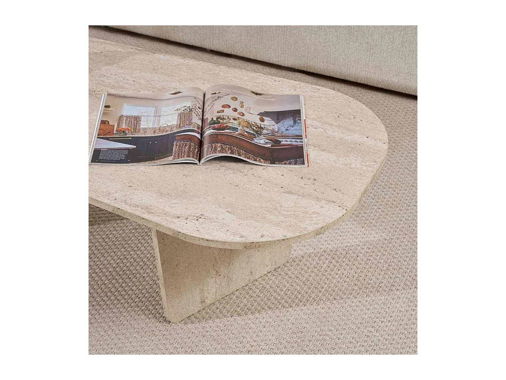 Table basse ovale en aggloméré Ovalis