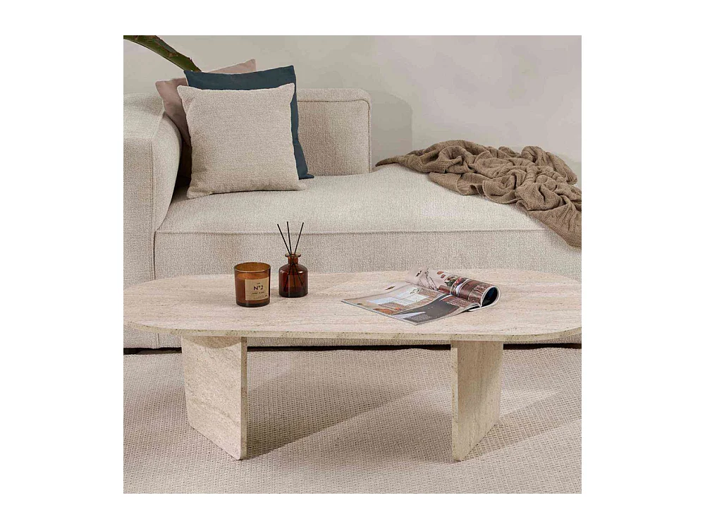 Table basse ovale en aggloméré Ovalis