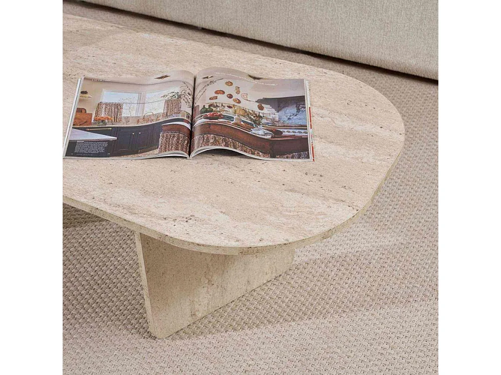 Table basse ovale en aggloméré Ovalis