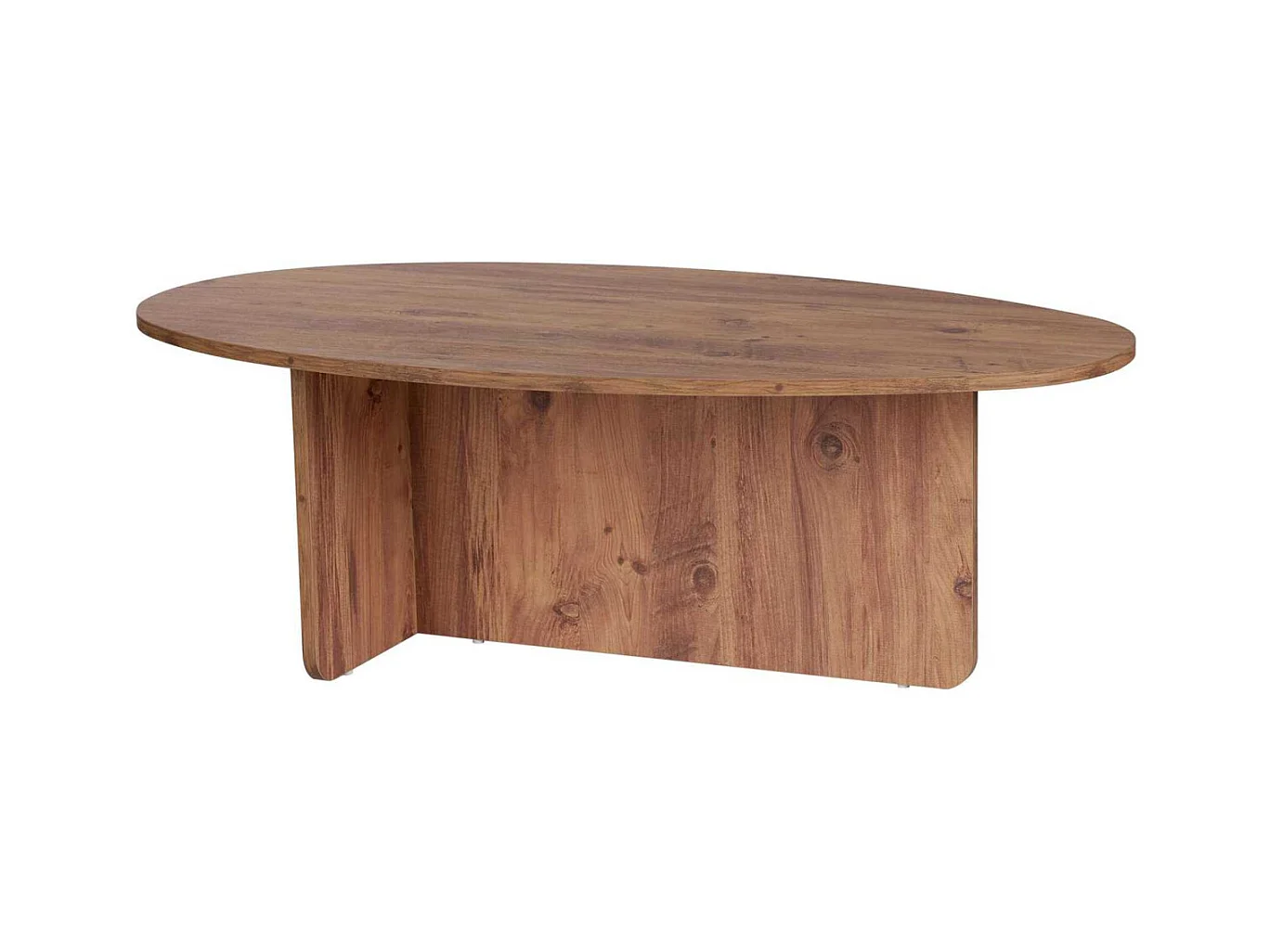 Table basse ovale en aggloméré Orba