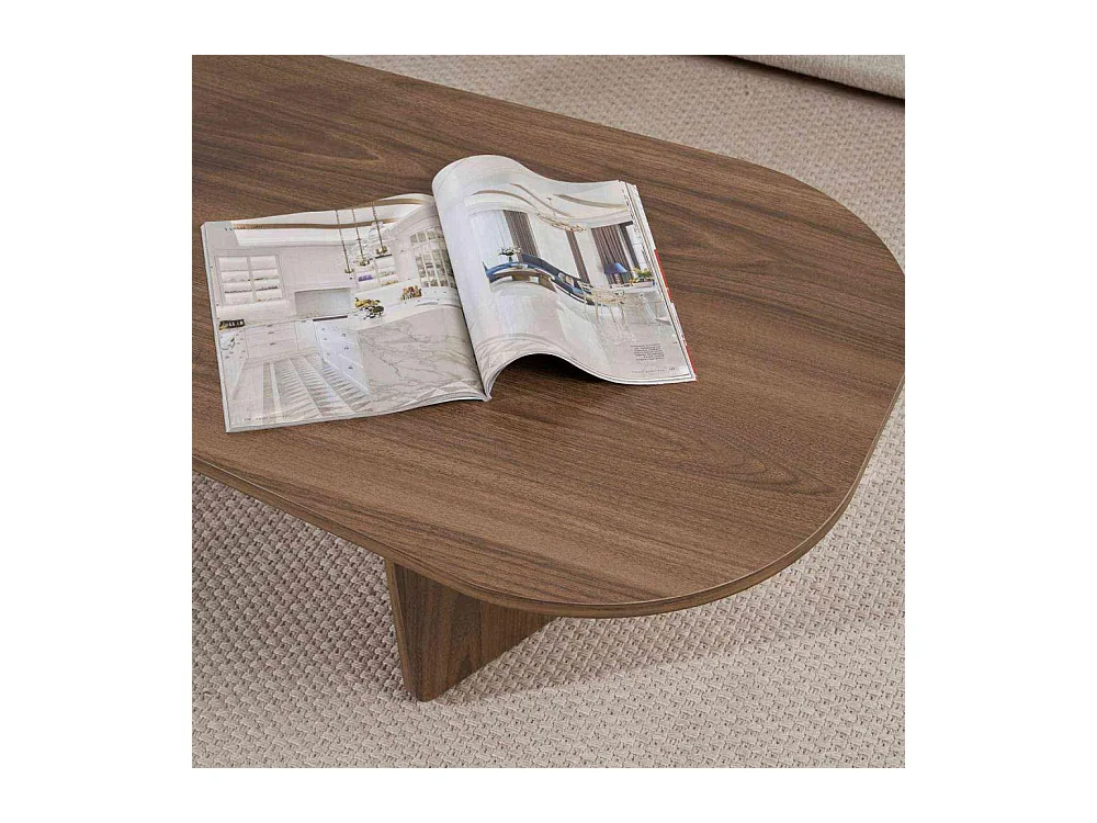 Table basse ovale en aggloméré Ovalis