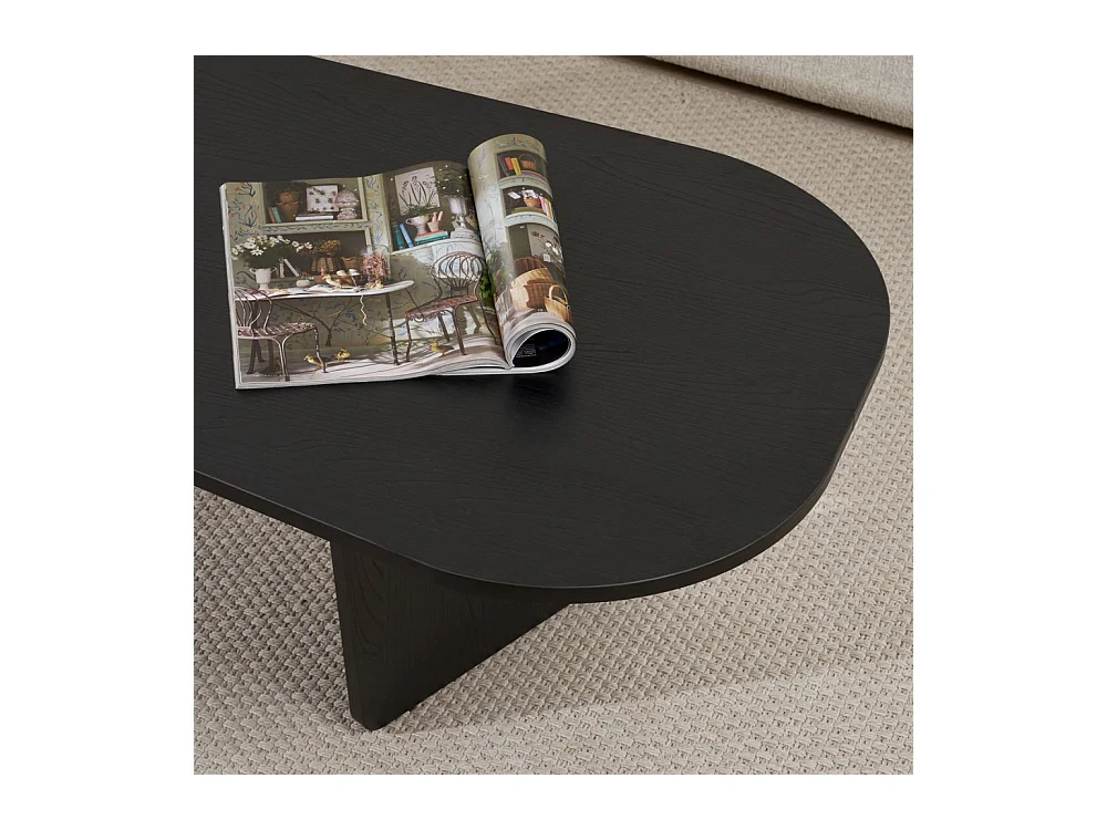 Table basse ovale en aggloméré Ovalis