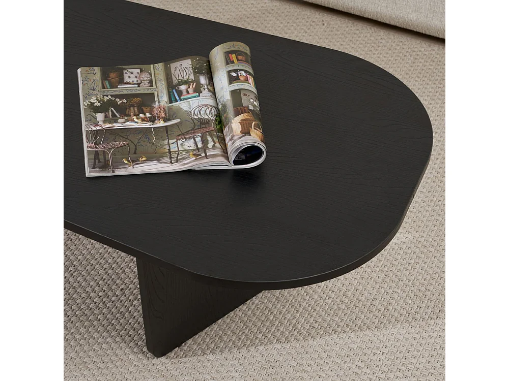 Table basse ovale en aggloméré Ovalis