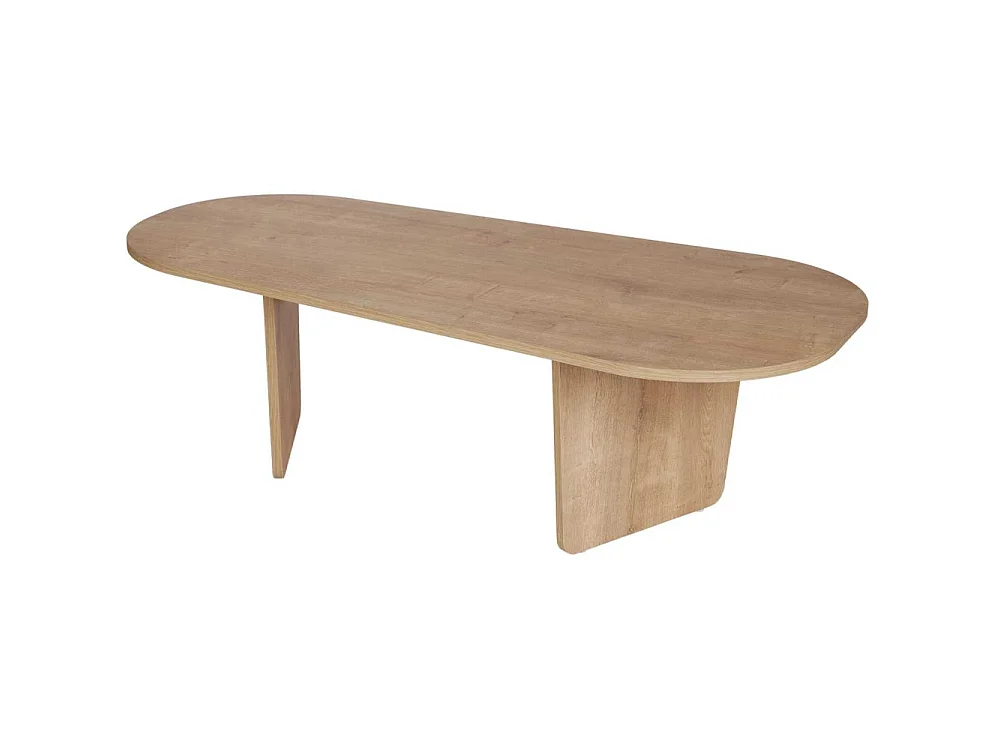 Ovalis ovaler Couchtisch aus Melaminharzbeschichteter Spanplatte 18 mm