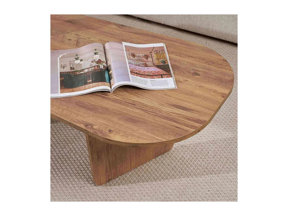 Table basse ovale en aggloméré Ovalis