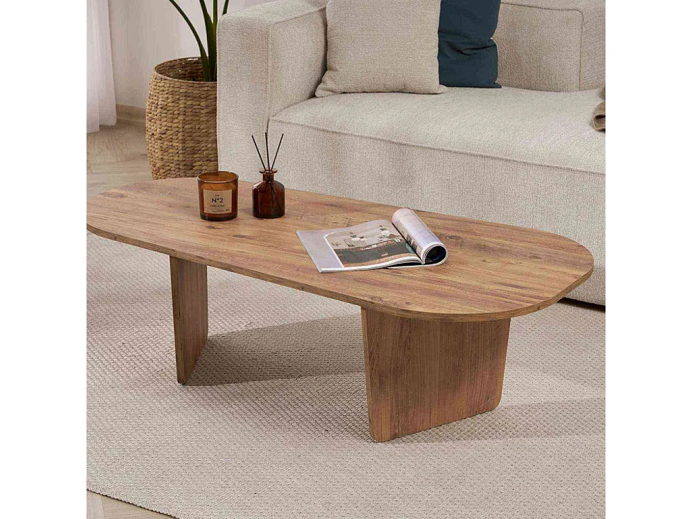 Table basse ovale en aggloméré Ovalis