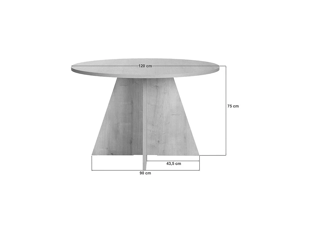 Table à manger ronde en aggloméré Virella