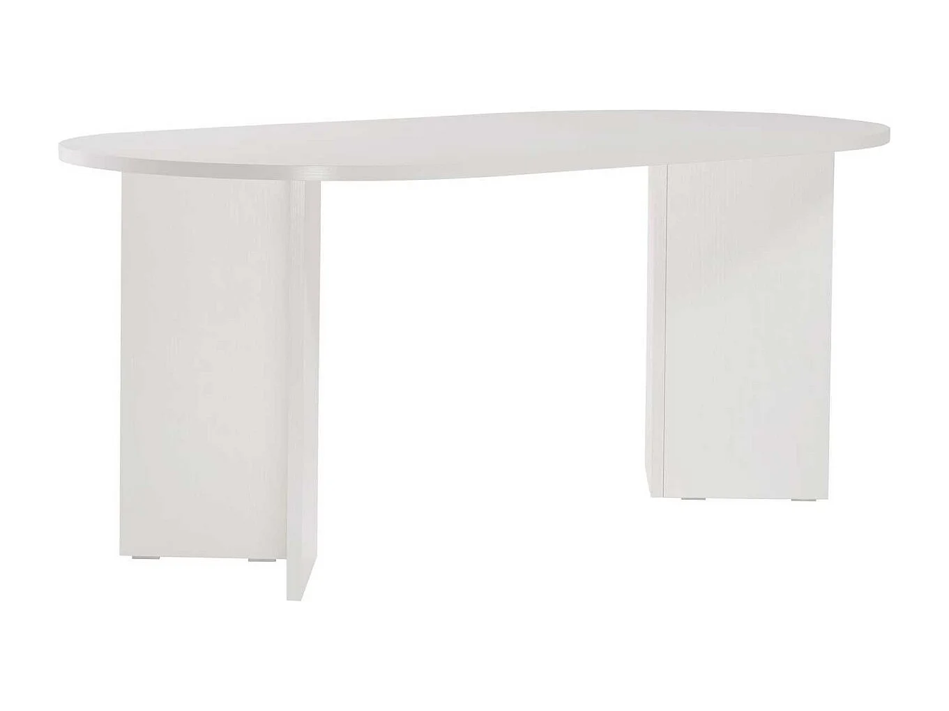 Mesa de comedor – 180 cm x 75 cm x 89,5 cm – Madera blanca – Tablero de partículas