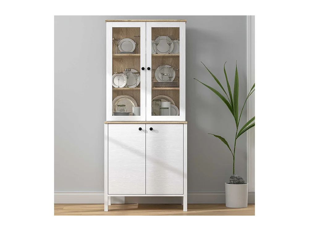 Meuble de rangement en aggloméré Frannie Modèle 2 : 83 x 47 x 194 cm