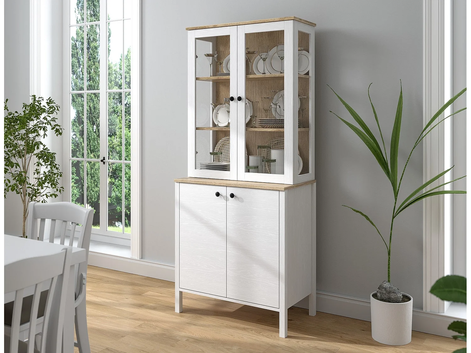 Meuble de rangement en aggloméré Frannie Modèle 2 : 83 x 47 x 194 cm