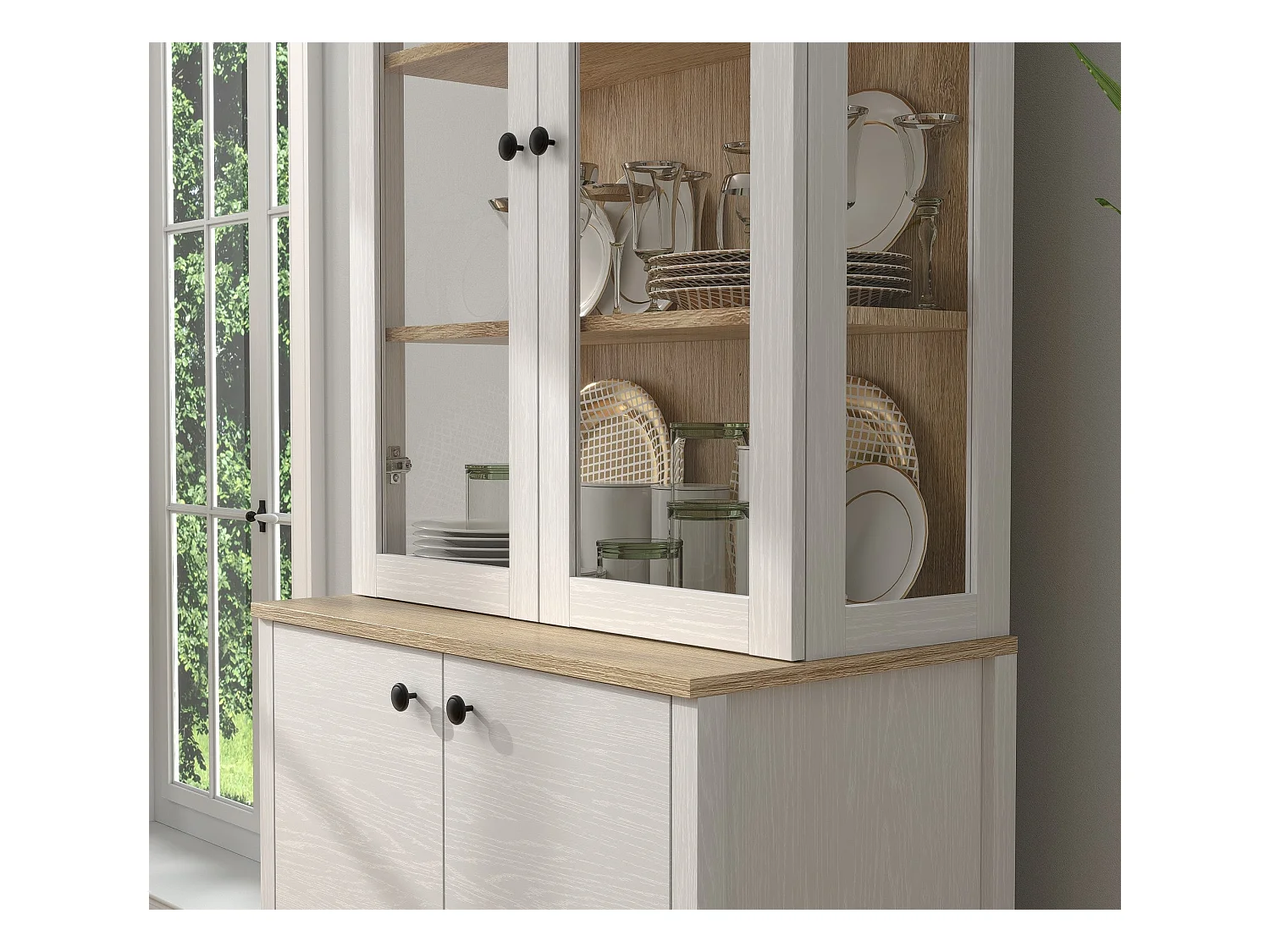 Meuble de rangement en aggloméré Frannie Modèle 2 : 83 x 47 x 194 cm