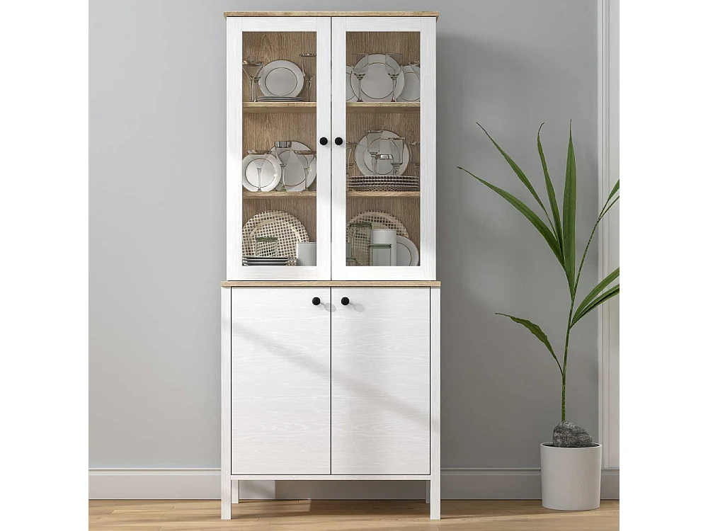 Meuble de rangement en aggloméré Frannie Modèle 2 : 83 x 47 x 194 cm