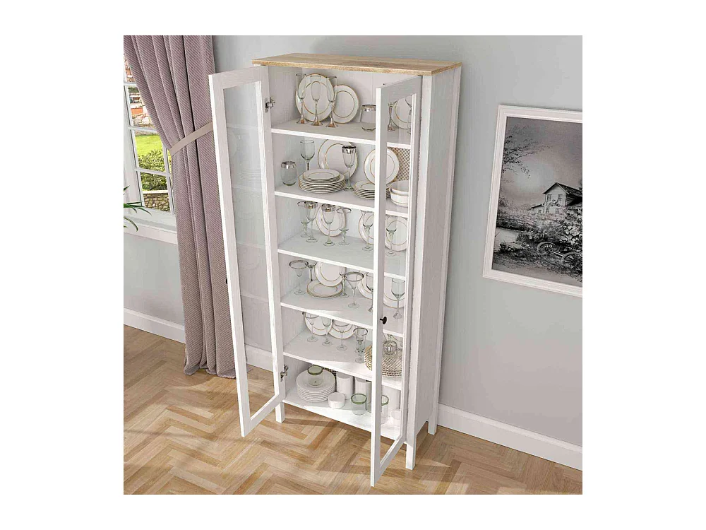 Meuble de rangement en aggloméré Frannie Modèle 3 : 83 x 35 x 194 cm