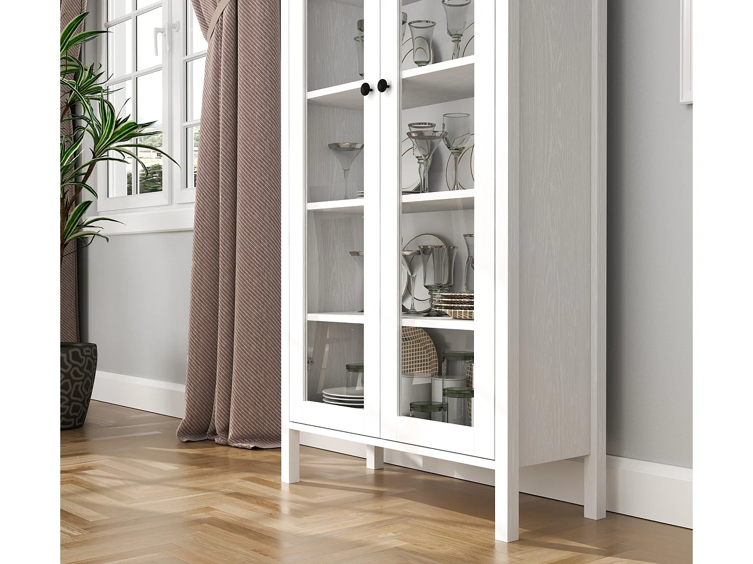 Meuble de rangement en aggloméré Frannie Modèle 3 : 83 x 35 x 194 cm