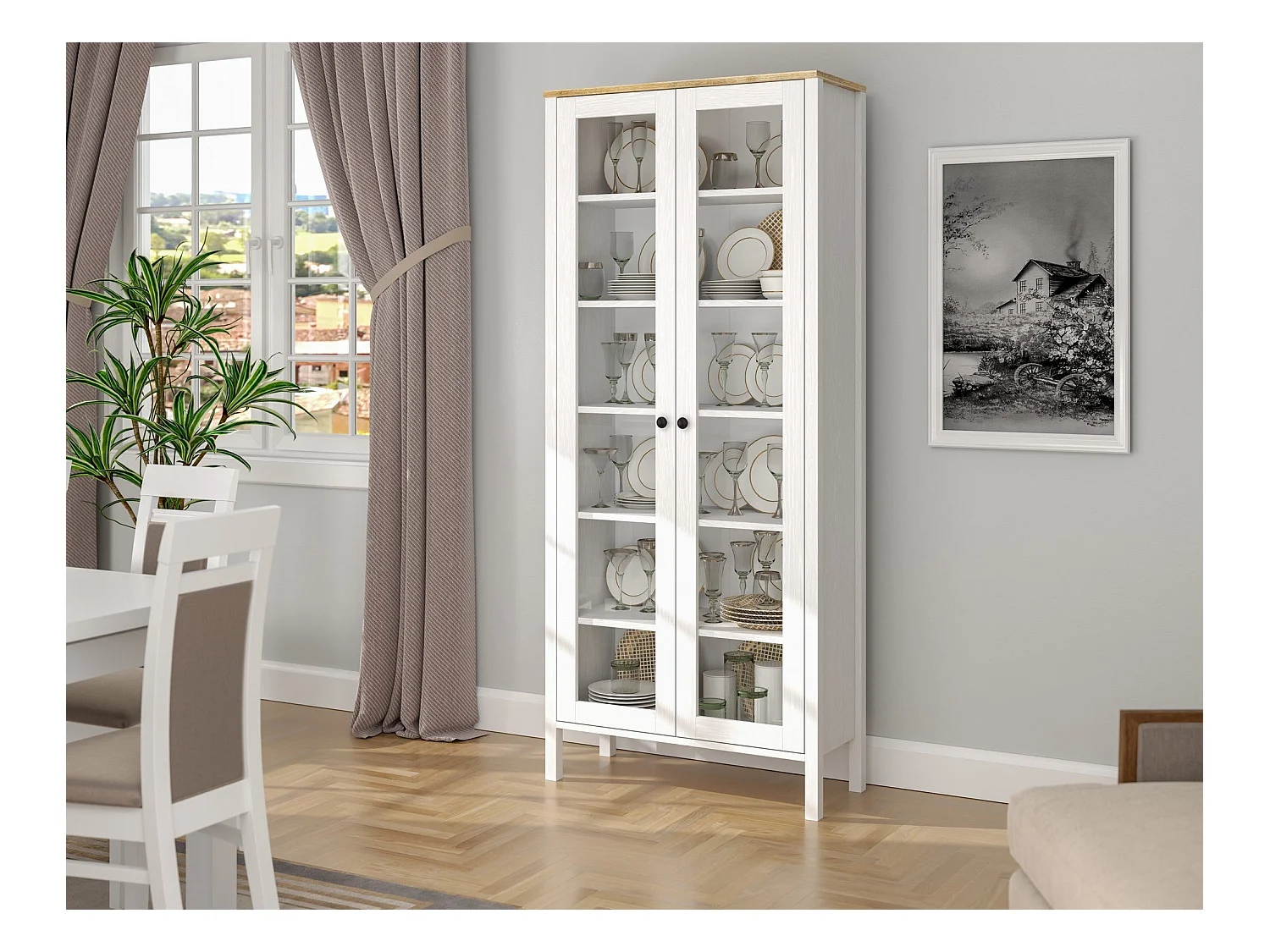 Meuble de rangement en aggloméré Frannie Modèle 3 : 83 x 35 x 194 cm
