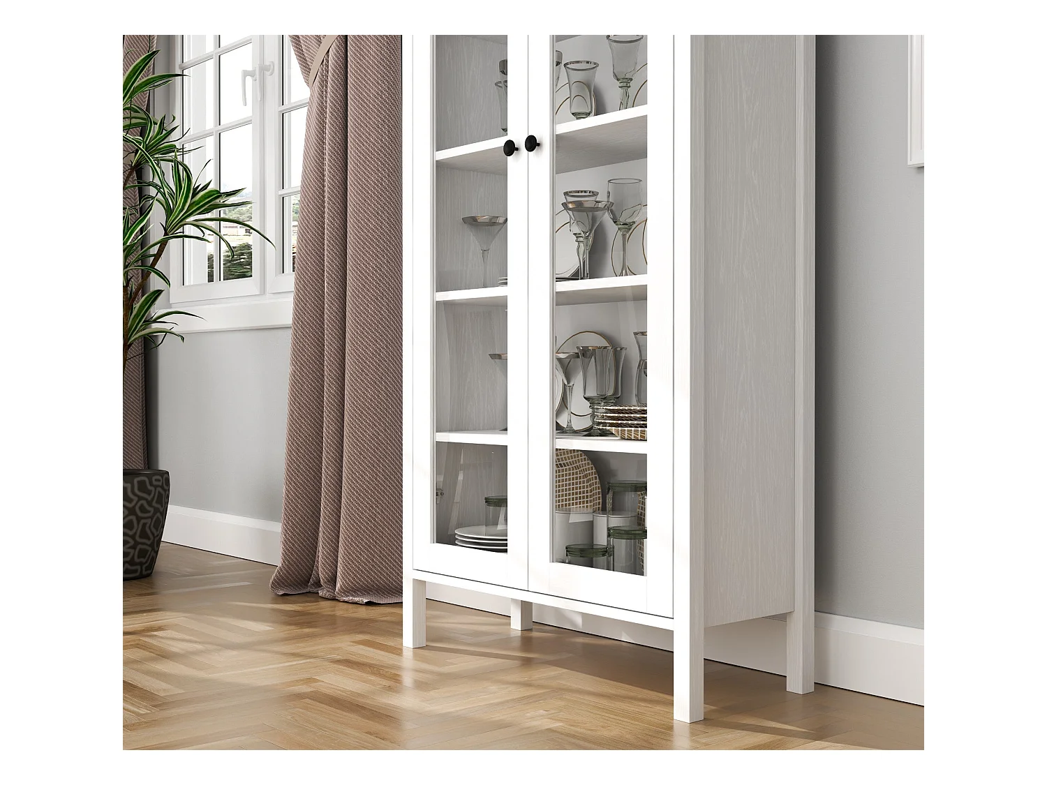 Meuble de rangement en aggloméré Frannie Modèle 3 : 83 x 35 x 194 cm