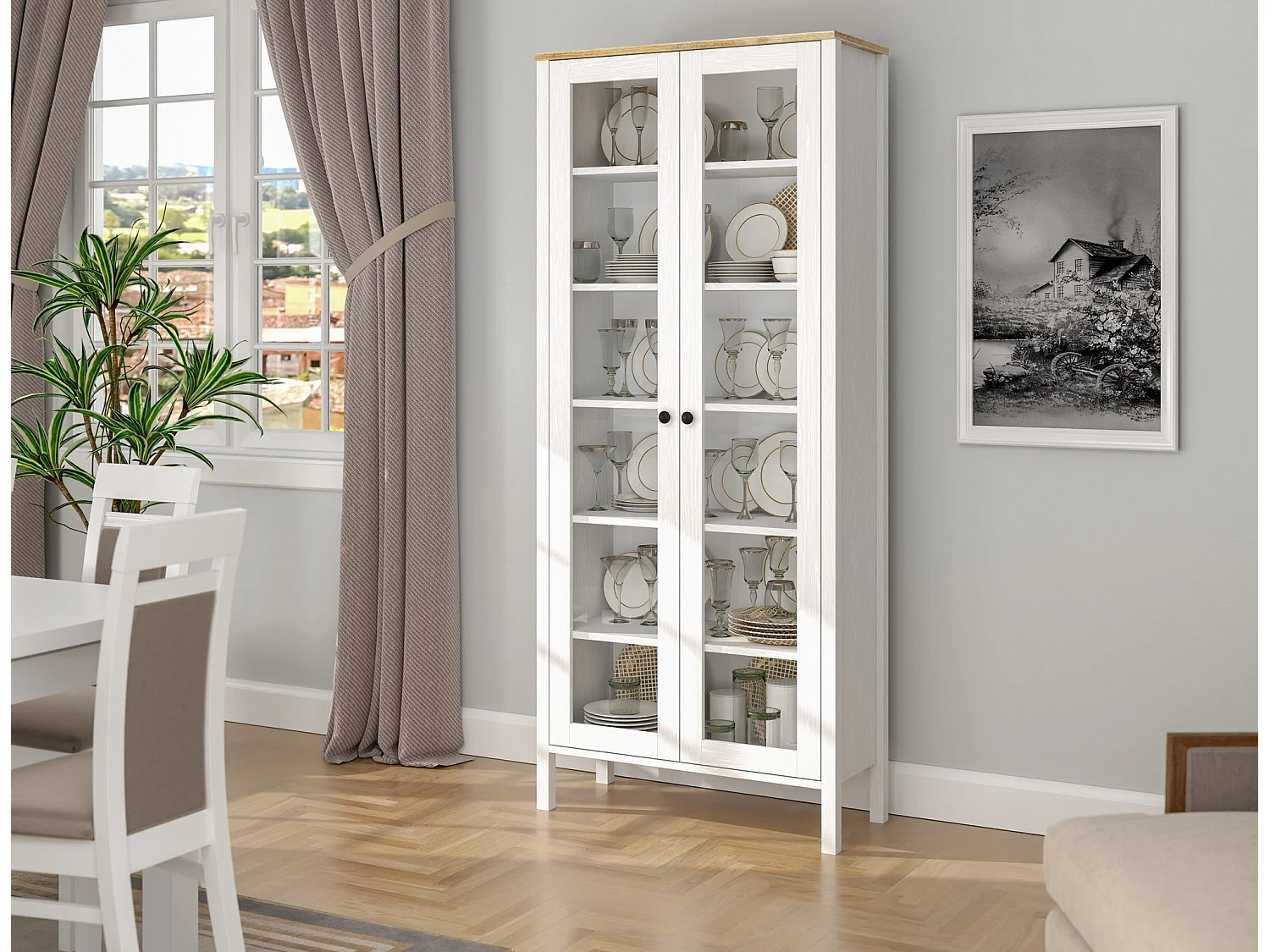 Meuble de rangement en aggloméré Frannie Modèle 3 : 83 x 35 x 194 cm