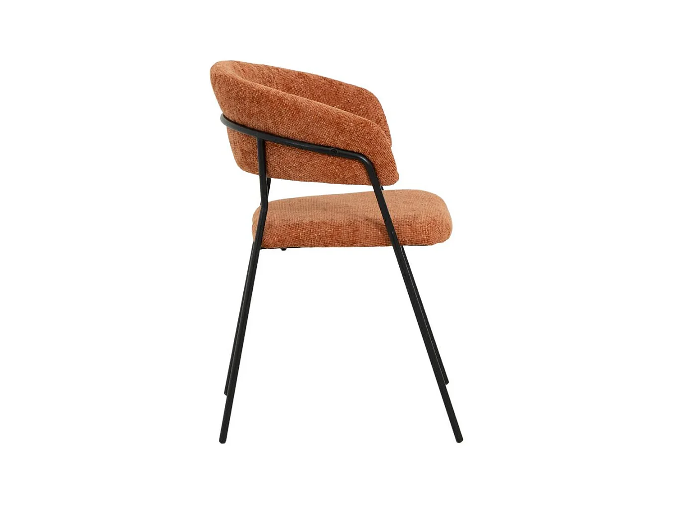 Chaise arrondie terracotta Kanoa (lot de 2)