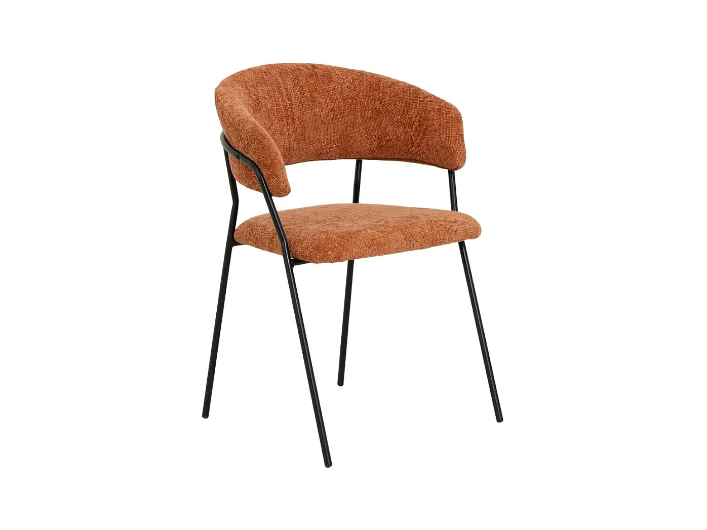 Chaise arrondie terracotta Kanoa (lot de 2)